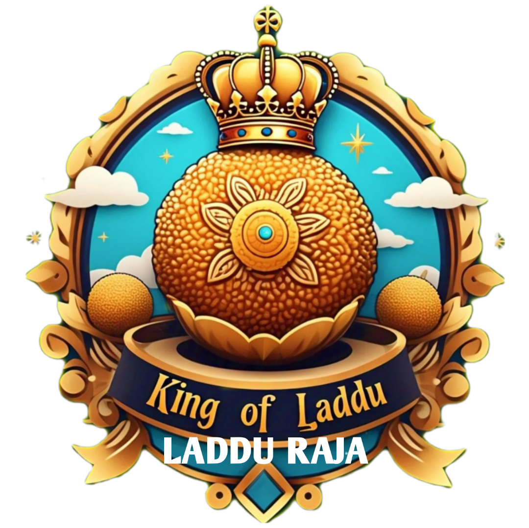 Laddu Raja logo - Crown-themed Indian mithai brand specializing in royal-quality laddus, traditional sweets, and festive gift boxes